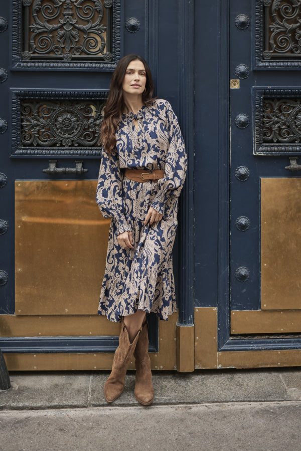 Lucy Blue Paisley Dress