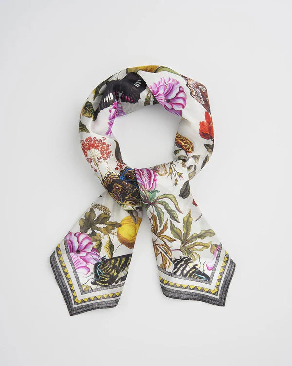 Floral Engravings Square Scarf