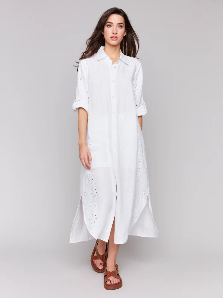 Eyelet Embroidery Linen Tunic