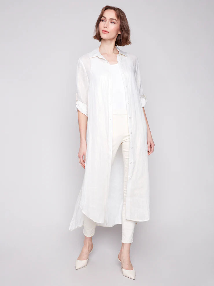 Eyelet Embroidery Linen Tunic