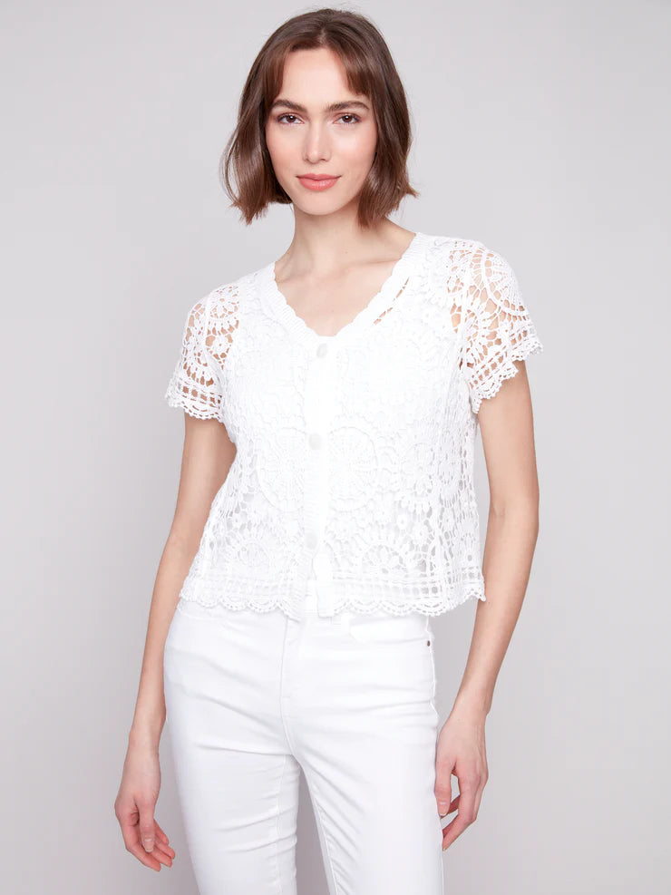 Soft White Crochet Bolero