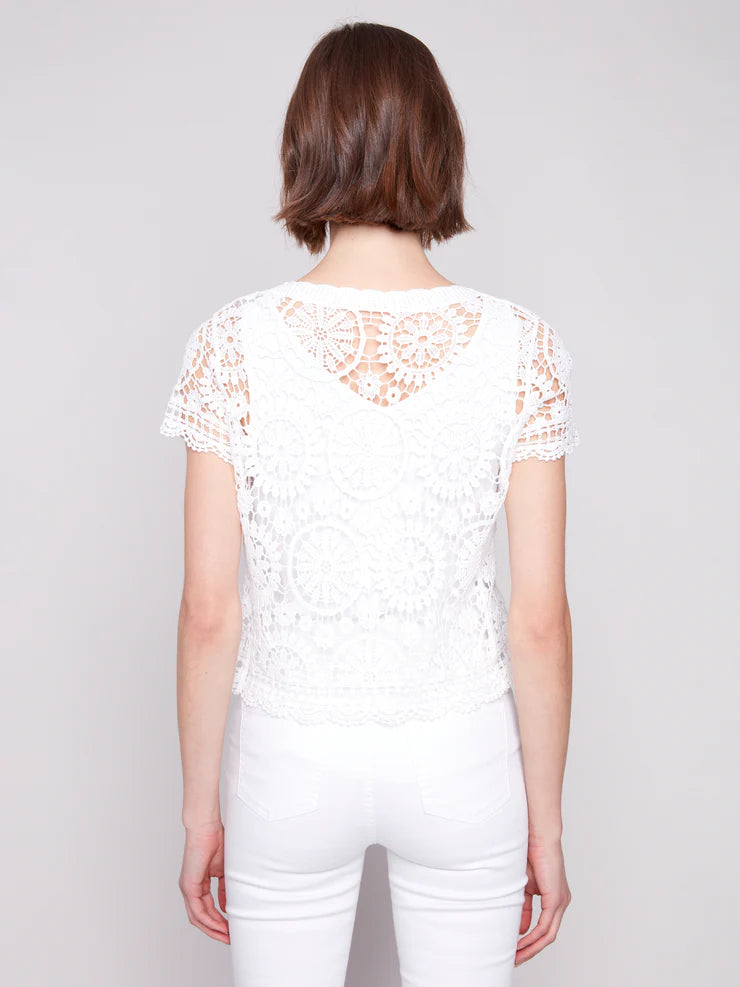 Soft White Crochet Bolero