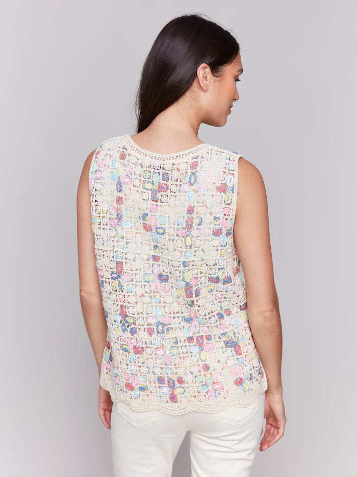 Garden Flower Crochet Tank