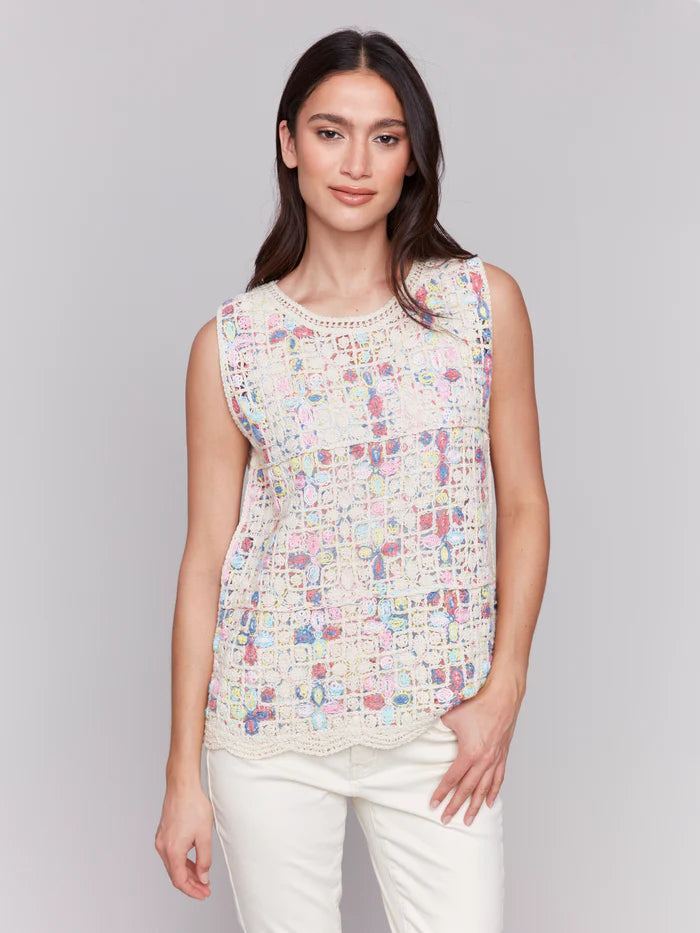 Garden Flower Crochet Tank