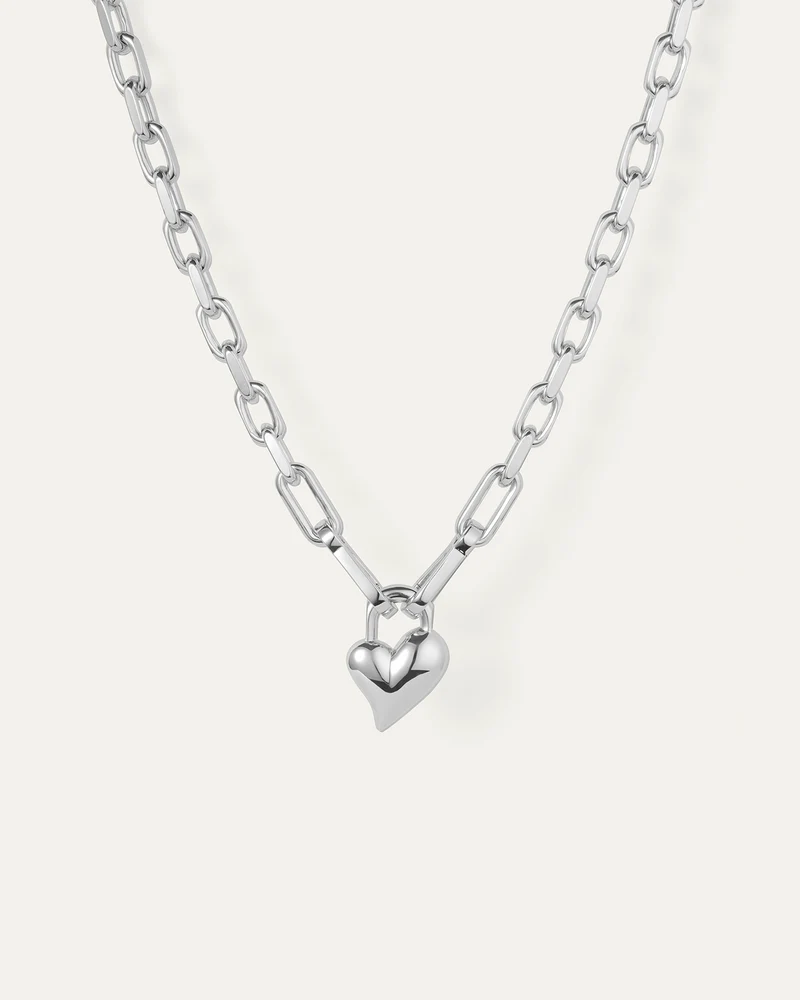 Padlock Heart Pendent Necklace