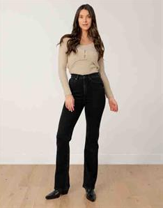 Black Storm Bootcut Jean