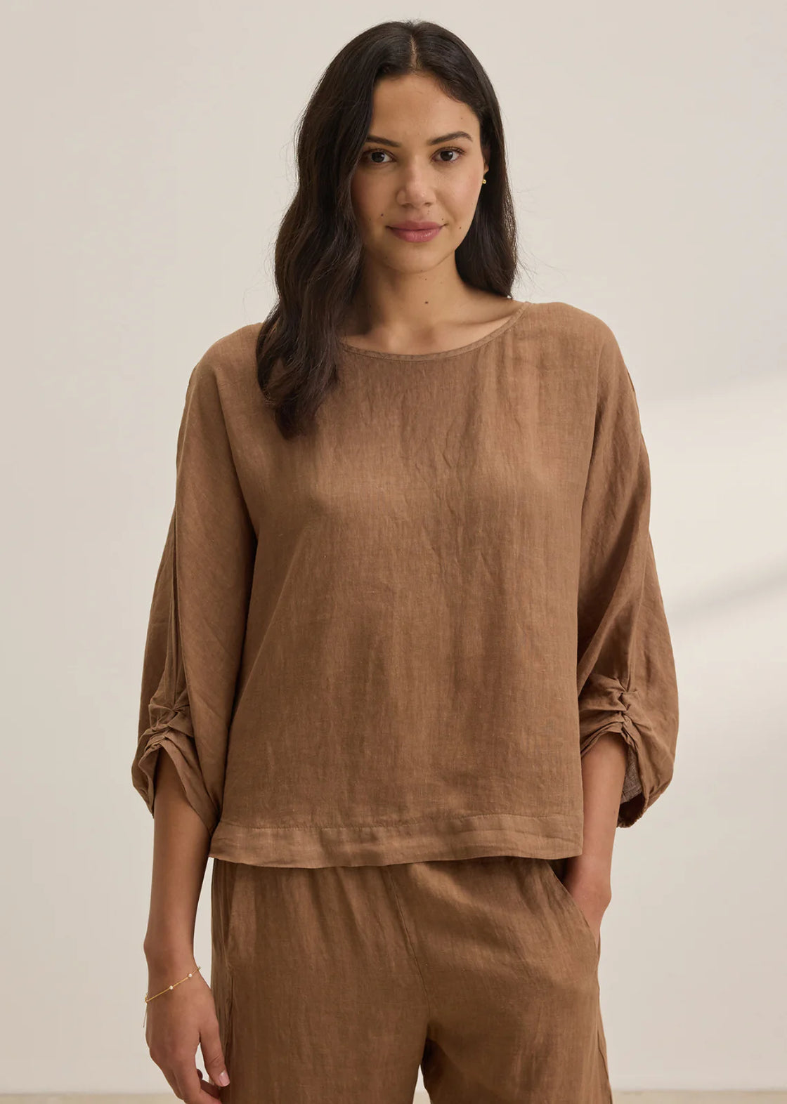 Velvet Cass Woven Linen Blouse