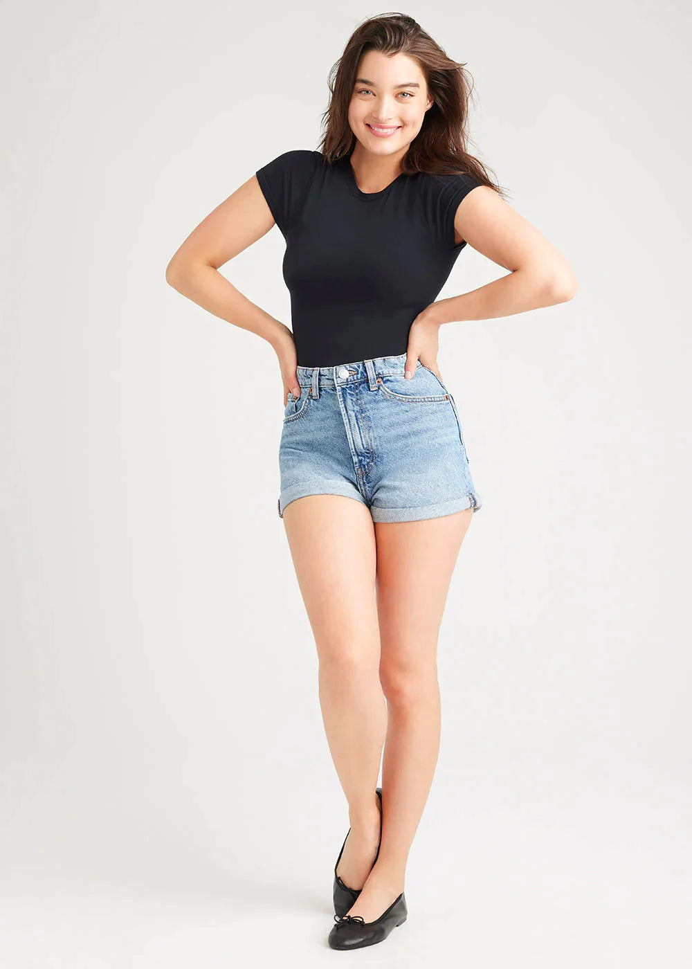 Short Sleeve Shaping Thong Bodysuit