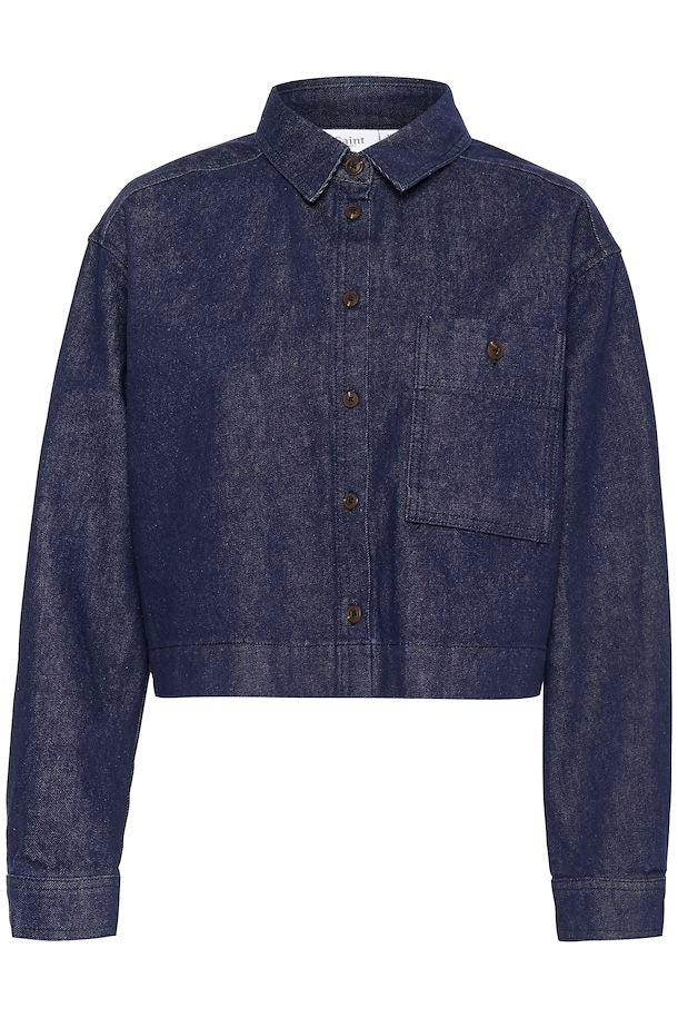 Gwynneth Dark Blue Denim Shirt