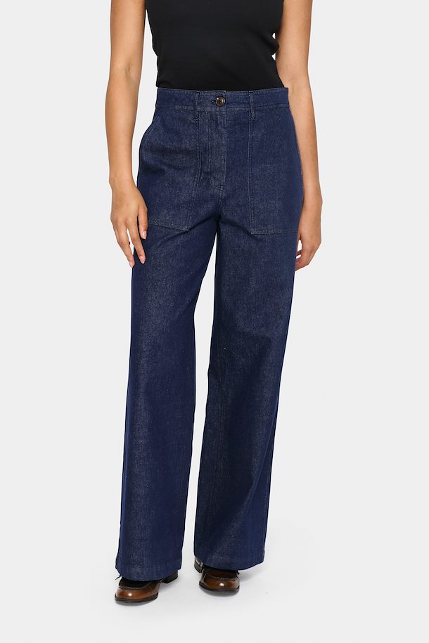 Gwynneth Dark Blue Denim Pants