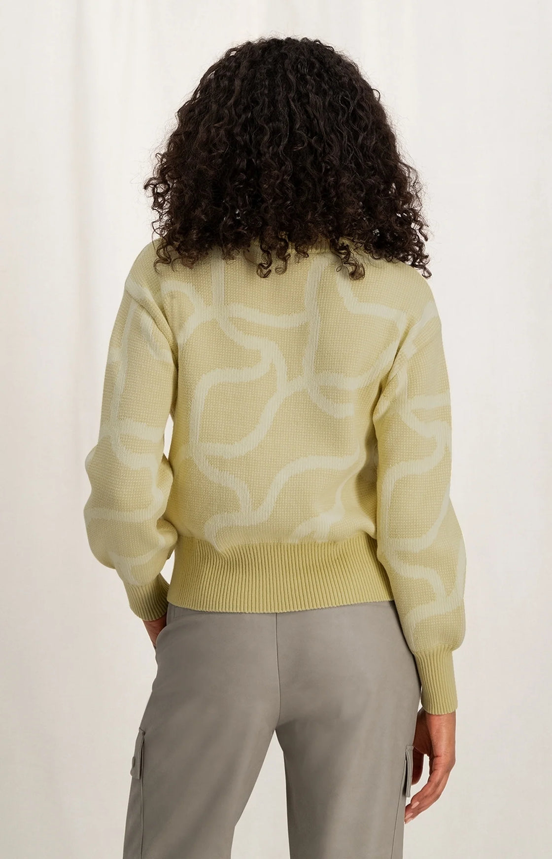 Jacquard Sweater Rib Detail