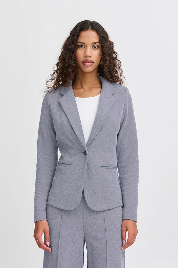 Kate Medieval Blue Pique Blazer