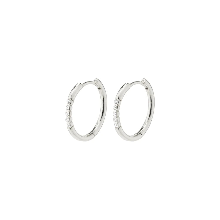 Trudy Large Crystal Hoops