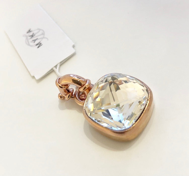 Myka Rose Gold Cushion Detachable Pendent