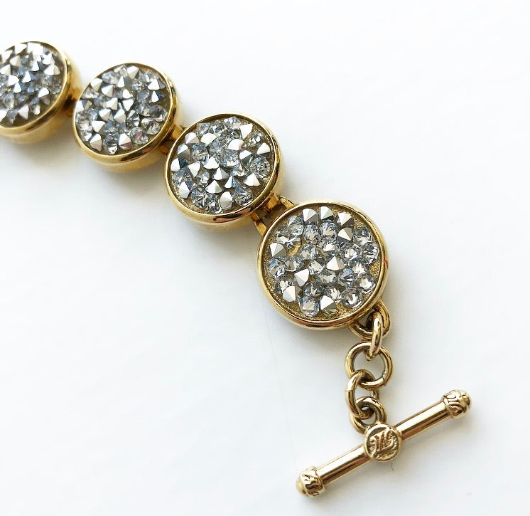 Gold Crystal Rock Bracelet