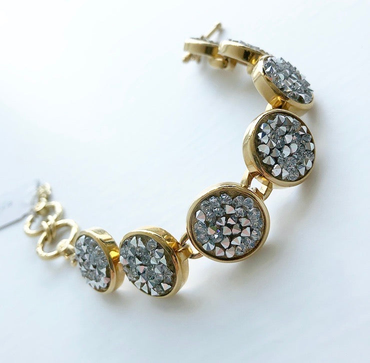 Gold Crystal Rock Bracelet